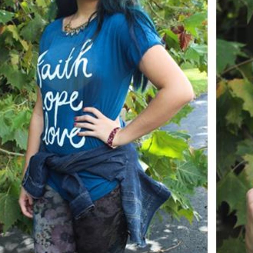 Ladies Faith, Hope, Love  T-shirt (4)
